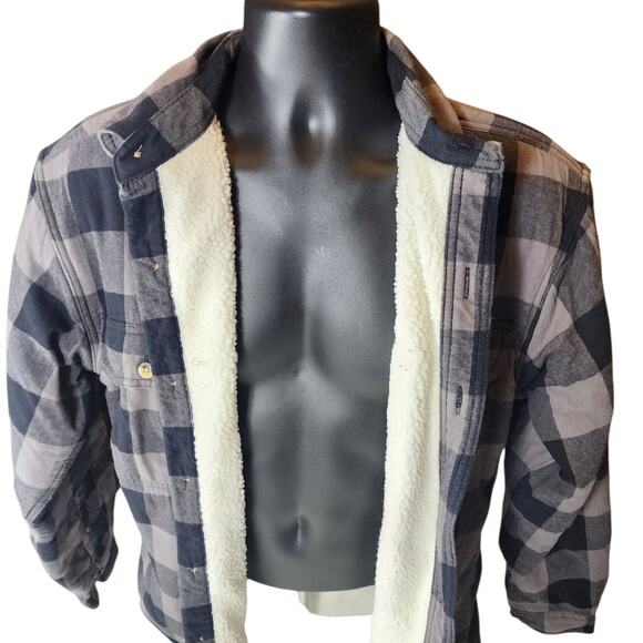 RedHead Fleece Plaid Flannel Jacket Shirt Men Medium Shacket Lumberjack Gorpcore - Picture 1 of 15